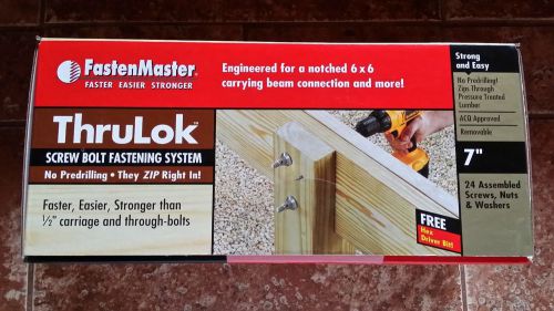 FastenMaster ThruLOK Screw Bolt Fastening System  7&#034; 7 Inches 24 Count Deck Lag