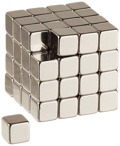 64pcs Strong 1/4&#034; Neodymium Rare Earth Cube Magnets Block N42