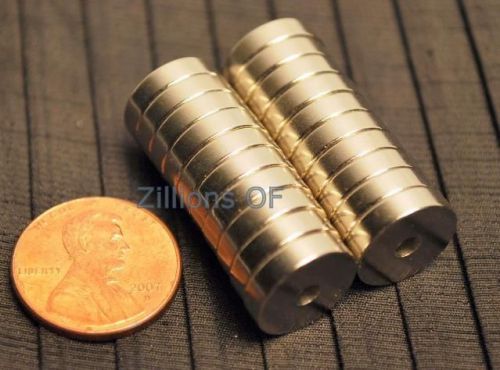 20 Neodymium Ring Magnets 1/2 x1/8 x 1/8 Rare Earth N42