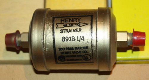 LOT OF 4 HENRY VALVE REFRIGERATION / REFRIGERANT STRAINER 891B 1/4&#034; NEW IN BOX