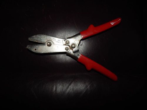 USED MALCO C5 RED GRIP PROFESSIONAL PIPE CRIMPER PLIERS.