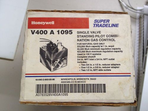 HONEYWELL SINGLE VALVE STANDING PILOT COMBINATION GAS CONTROL V400A 1095