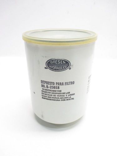 NEW GRESEN K-23018 HYDRAULIC FILTER 10 MICRON D480555