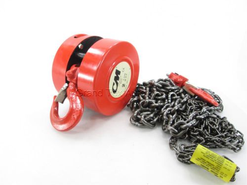 Cm chain hoist 2z897 low headroom hoists 400 lbs 15&#039; lift hooks 1- 1/4&#034; brake for sale