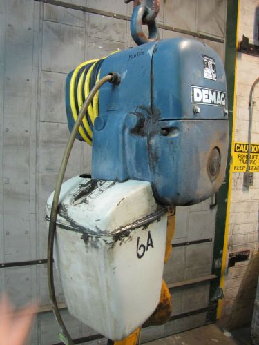 MANNESMANN DEMAG CHAIN HOIST 2 TON 2000 KG PK10NF 3PH 265V 460V 117&#034; DROP