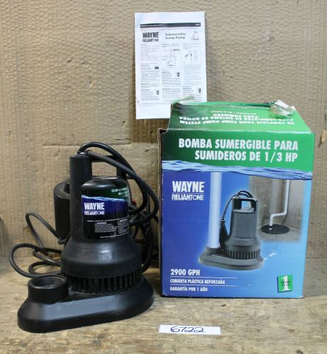 Wayne 1/3hp submersible sump pump 43577 (6722) for sale