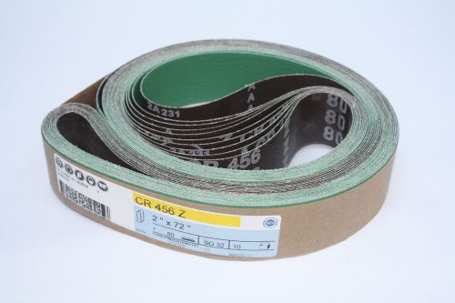 2x72 sanding belt, 50grit, cr456z, by hermes abrasives - lot of 10 belts for sale