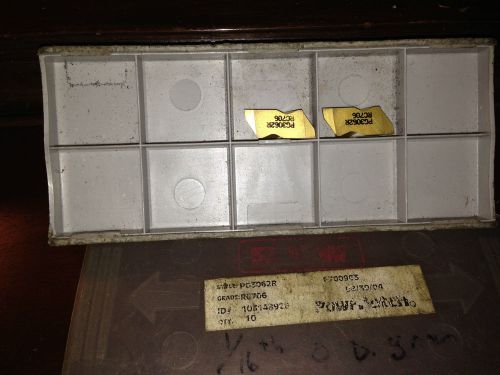 QUANTITY 2 POWRNOTCH CARBIDE INSERTS PG3062R RC706