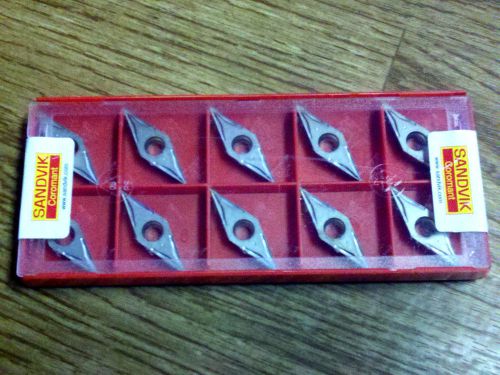 10 SANDVIK TURNING INSERTS VBGT 160402-UM H13A VBGT 330-UM H13A