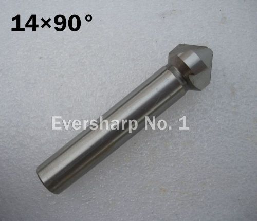 New 1pcs HSS Chamfer End mill Cutter Dia 14mm 90 degree 3 Flute Countersink Bit