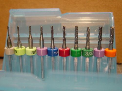 10pcs, carbide router bits, bit, (.0420&#034; - .1250&#034;), cnc for sale