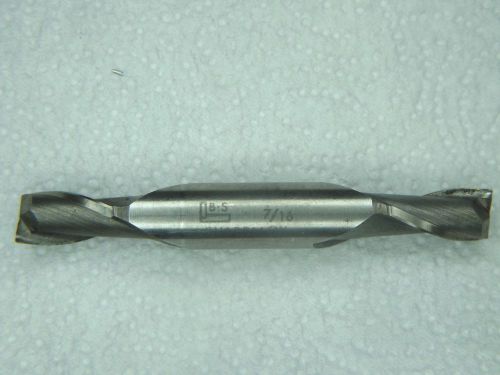 BS SHARPALOY 7/16 DOUBLE END MILL 2 FLUTE MACHINIST MACHINING 2-16