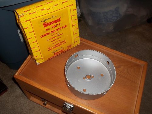 L S STARRETT CARBIDE GRIT HOLE SAW 5 1/2&#034; 140MM