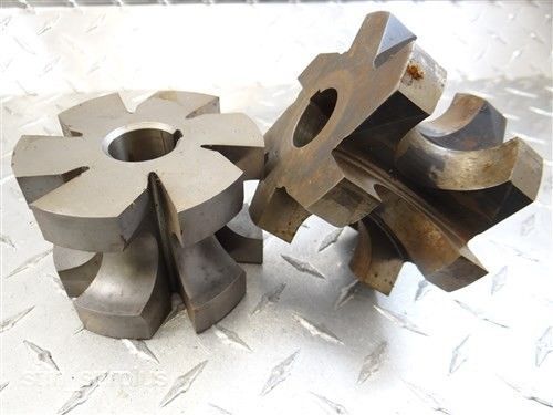 PAIR OF HSS CONCAVE CUTTERS 1-1/4&#034; &amp; 1-1/2&#034; W/ 1&#034; BORE ALDEN