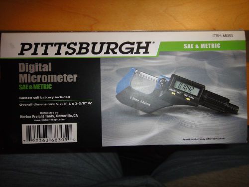 PITTSBURGH DIGITAL MICROMETER SAE and METRIC Brand New