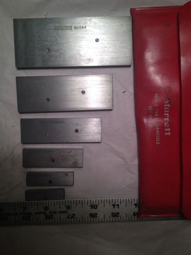 MACHINIST LATHE TOOLS NICE COMPLETE SET STARRETT #S154 L PARALLEL BLOCKS 6 SIZES