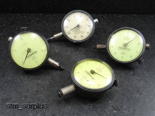 LOT OF 4 2&#034; FACE FEDERAL PRECISION DIAL INDICATORS C21, C81 &amp; C5M