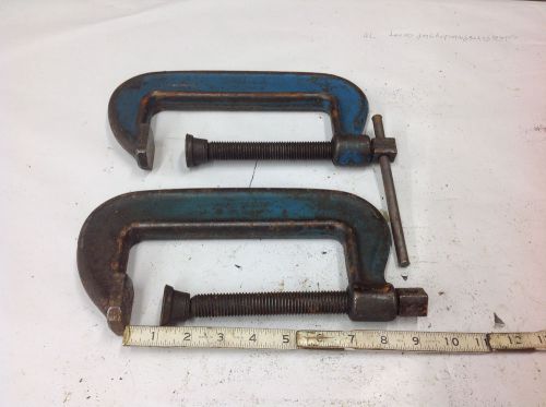 (2) armstrong 78-106  c-clamp short spindle 1 to 6&#034; opening missing 1 t- handle for sale