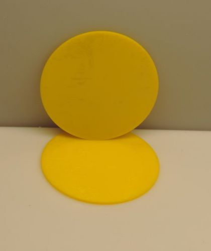 15 PCS 1/8&#034;TK YELLOW ACRYLIC 5&#034; DIA SHEET