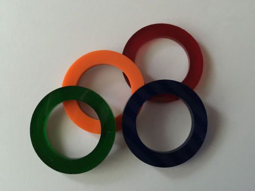 50 pcs 1-1/2&#034; dia. x 1/8&#034; with 1&#034; center hole assorted colors  plexiglass disks for sale