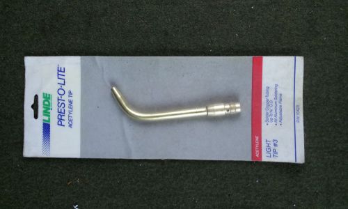 Prest-o-lite acetylene tip, no.3 (p/n 10x23) linde union carbide for sale