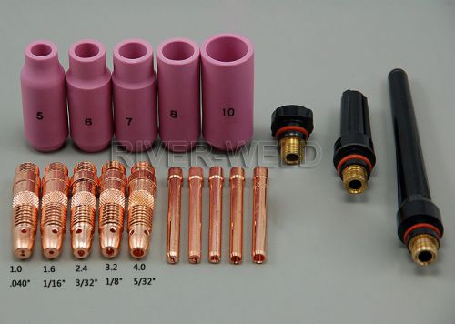 Tig kit &amp; tig welding torch consumables fit sr pta db wp 17 18 26 sreies,18pk for sale