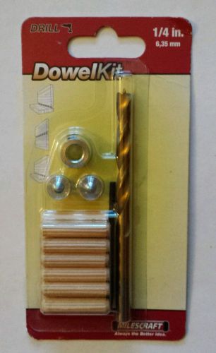 MILESCRAFT 1/4&#034; (6,35mm) DRILL DOWEL KIT NEW