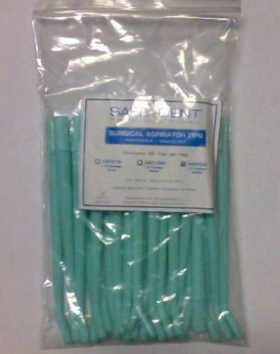 SafeDent Surgical Aspirator Tips Disposable Single Use 100 Case - 1/4&#034; Green