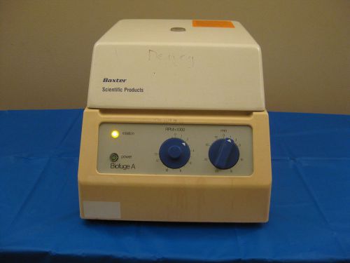 Baxter Biofuge A model 1217 with Heraeus Sepatech Rotor (cat: 1378 )