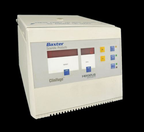 Baxter Heraeus Clinifuge 3538 Variable Speed Timed Laboratory Centrifuge