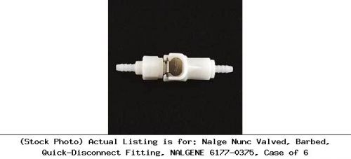 Nalge Nunc Valved, Barbed, Quick-Disconnect Fitting, NALGENE 6177-0375, Case of