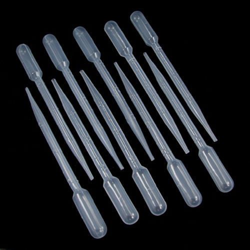 100 non sterile Transparent plastic 2-3ML (mixed) Graduated Transfer Pipettes.