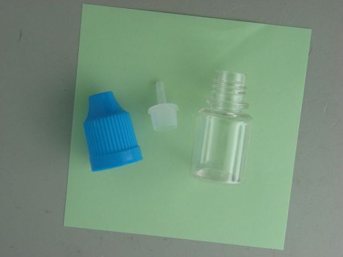 25 PCS 5 ML EMPTY PLASTIC SQUEEZABLE DROPPER BOTTLES W/ SPECIAL LIGHT BLUE CAPS