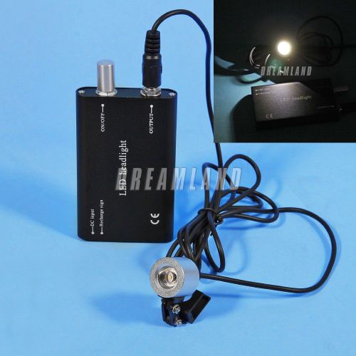 Dental Surgical Portable LED Head Light Black Lamp for Binocular Loupes Glasses