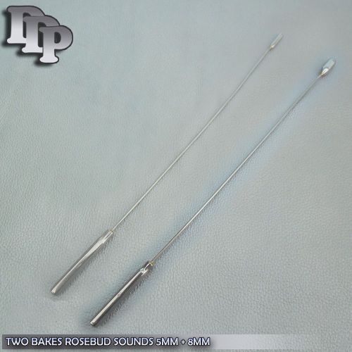 Two Pcs Bakes Rosebud Urethral Sounds 5MM &amp; 8MM