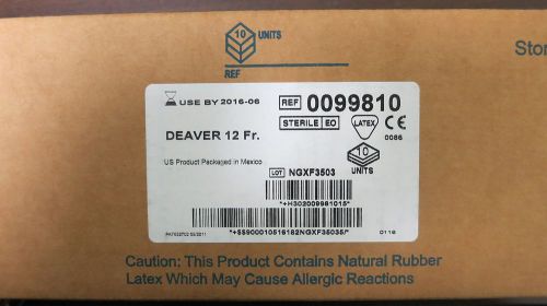 Bard davol 0099810 deaver t-tube, 12fr, box for sale