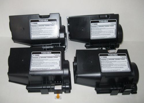 Lot of 4 Genuine Toshiba T-1550 Toner Toners For 1550, 1560