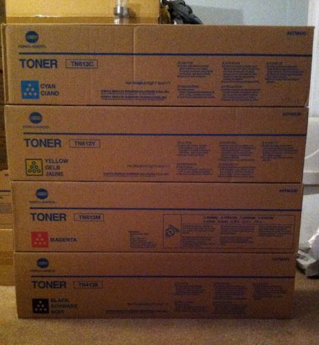 Genuine Konica Minolta TN613 Complete Set Factory Sealed