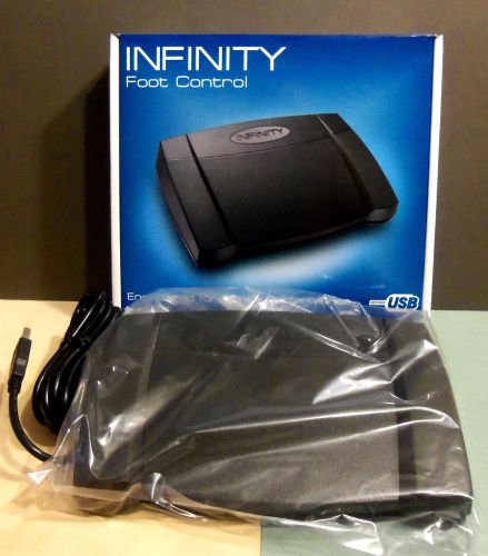 BNIB Infinity Foot Control IN-USB-2 w/BNIB Ultima 200 Dynamic Headphone FreeShip