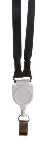 Reel Holder Both Lanyard White, Tracking number offered