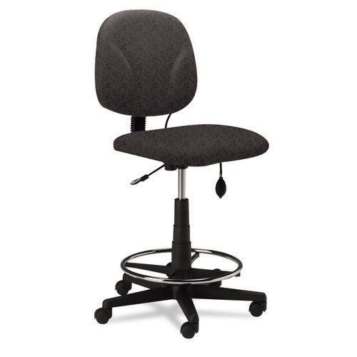 Mayline MLN4005AG2110 Comfort Series Adjustable Swivel Task Stool Gray Fabric in