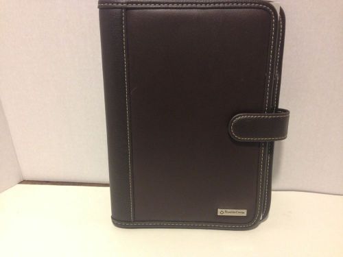 Franklin covey brown organizer planner notebook w/ used folio pad euc for sale