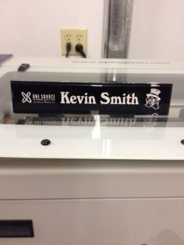 acrylic desk wedge name plate 2x10