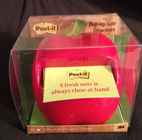 Post-It Pop-Up RED APPLE Dispenser by 3M TEACHER GIFT