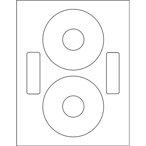 1000 OfficeSmartLabels CD/DVD Labels Matte Neato 2 UP Compatible