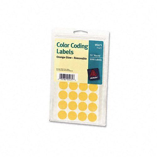 Avery round color coding label - 0.75&#034; diameter - 1008 / pack - (ave05471) for sale