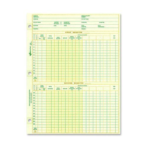 Rediform national payroll filler sheet - 10.87&#034; x 8.50&#034; sheet size - (red15009) for sale