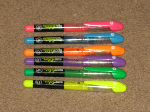 Set of 6~Foray Spotliter~Liquid Highlighters~Multi-Colors~Slightly Used