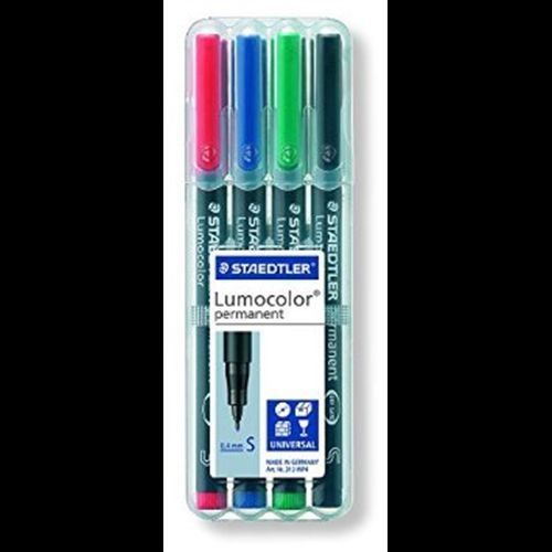 Staedtler LumoColor Universal Permanent Marker;0.4mm,4 Assorted Colors