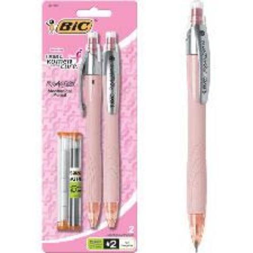 BIC Reaction Mechanical Pencil 0.7mm 2 Count Susan G. Komen Packaging